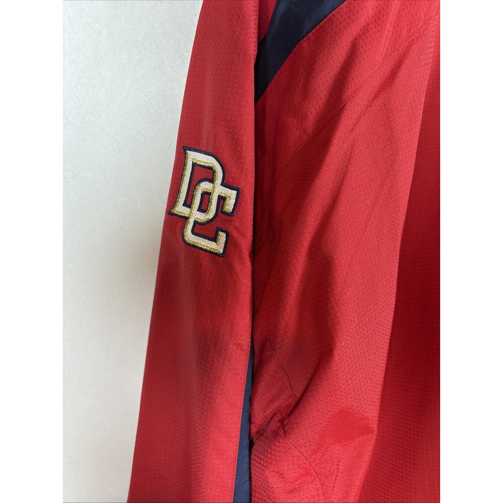 Washington Nationals Jacket Mens L 1/4 Zip Pullover Red Majestic Authentic MLB - Picture 8 of 14